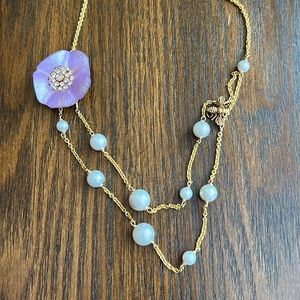 Alexis Bittar Purple Flower Pearls Bee Choker
